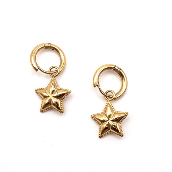Ohrring Star gold zwei